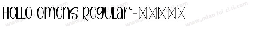 Hello Omens Regular字体转换